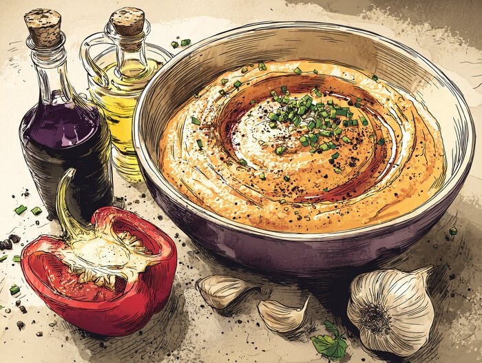 Paprika-Auberginen-Dip