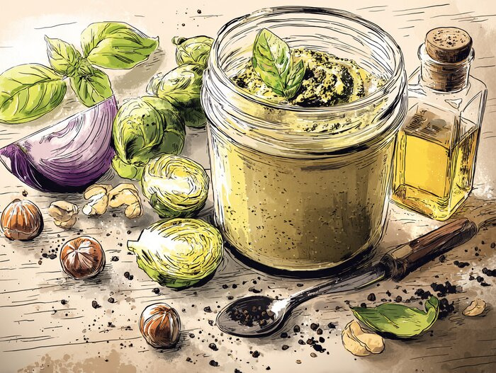 Rosenkohlpesto