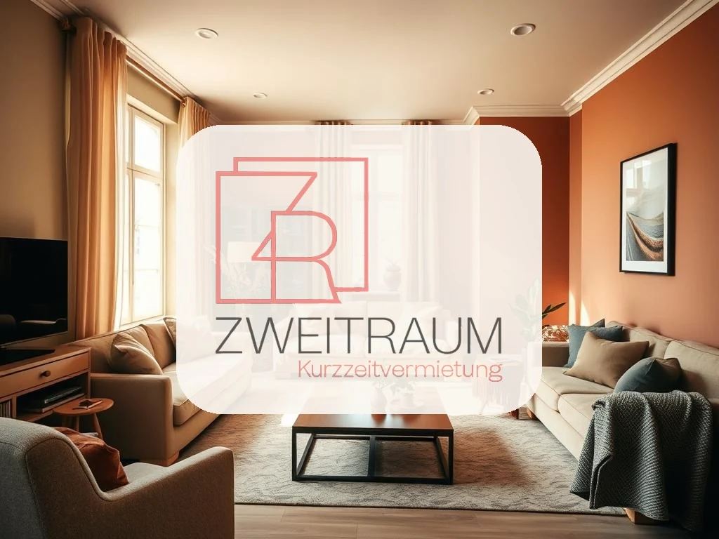 Logo Zweitraum vor gemütlicher Ferienwohnung